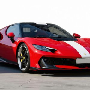 BBR Ferrari 296 Speciale - Rosso Corsa with Bianco Avus Stripes | 1:18