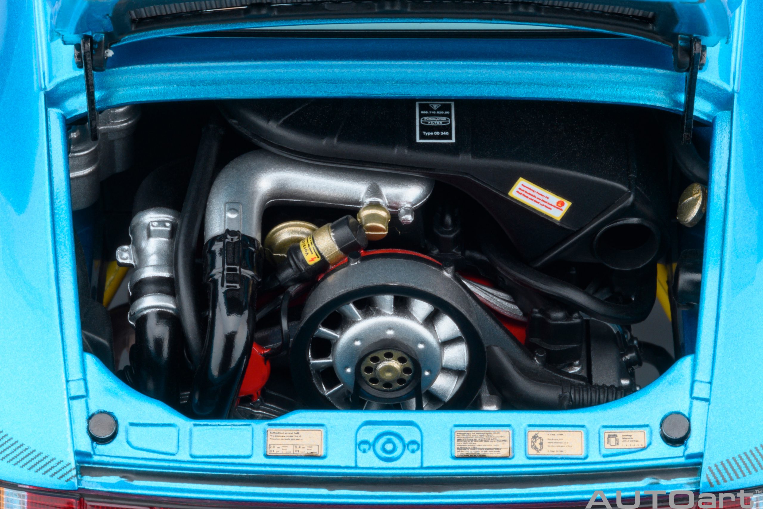 AUTOart Porsche 911 Turbo 3.0 (930) 1:18 - Minerva Blue – Bild 12