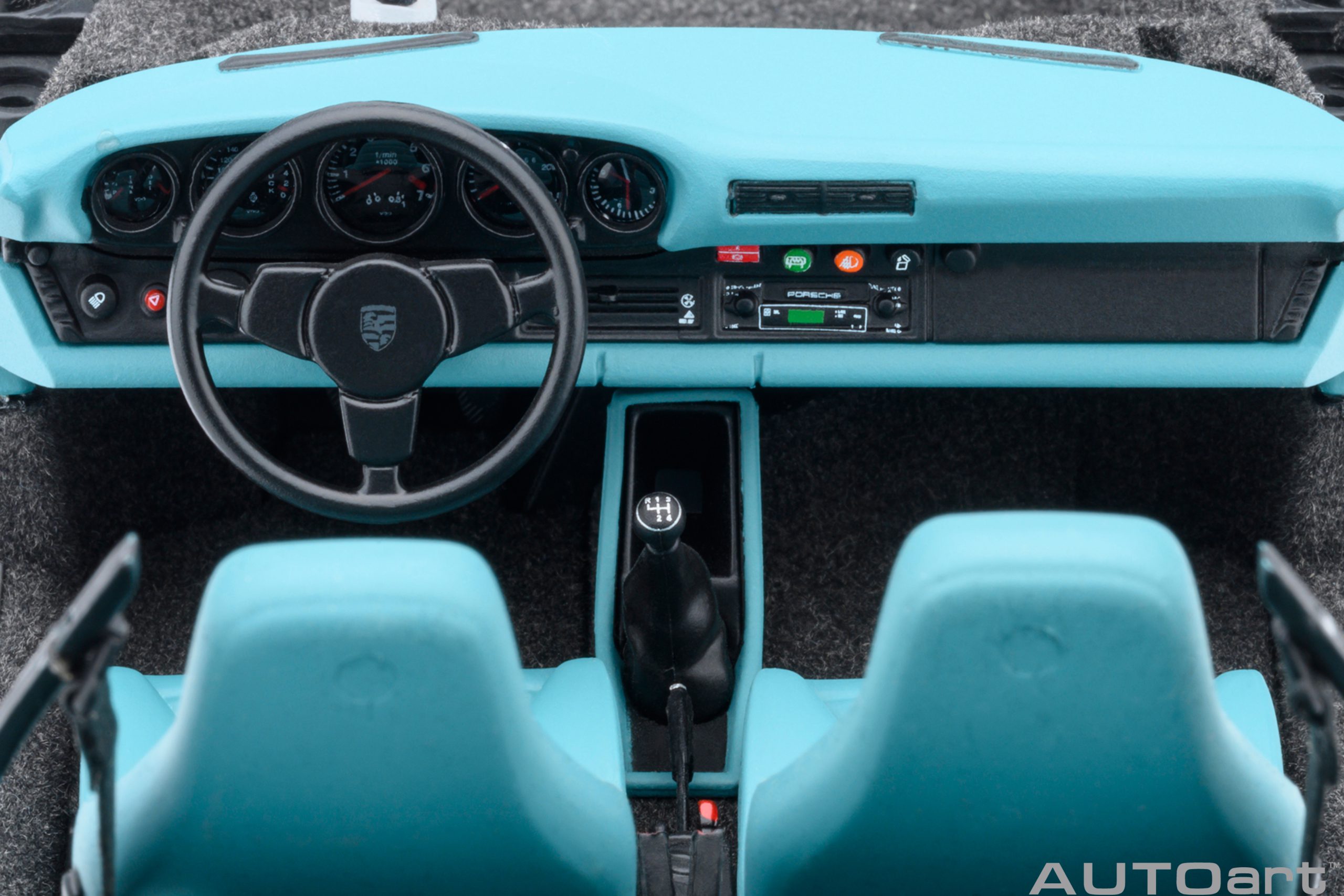 AUTOart Porsche 911 Turbo 3.0 (930) 1:18 - Minerva Blue – Bild 14