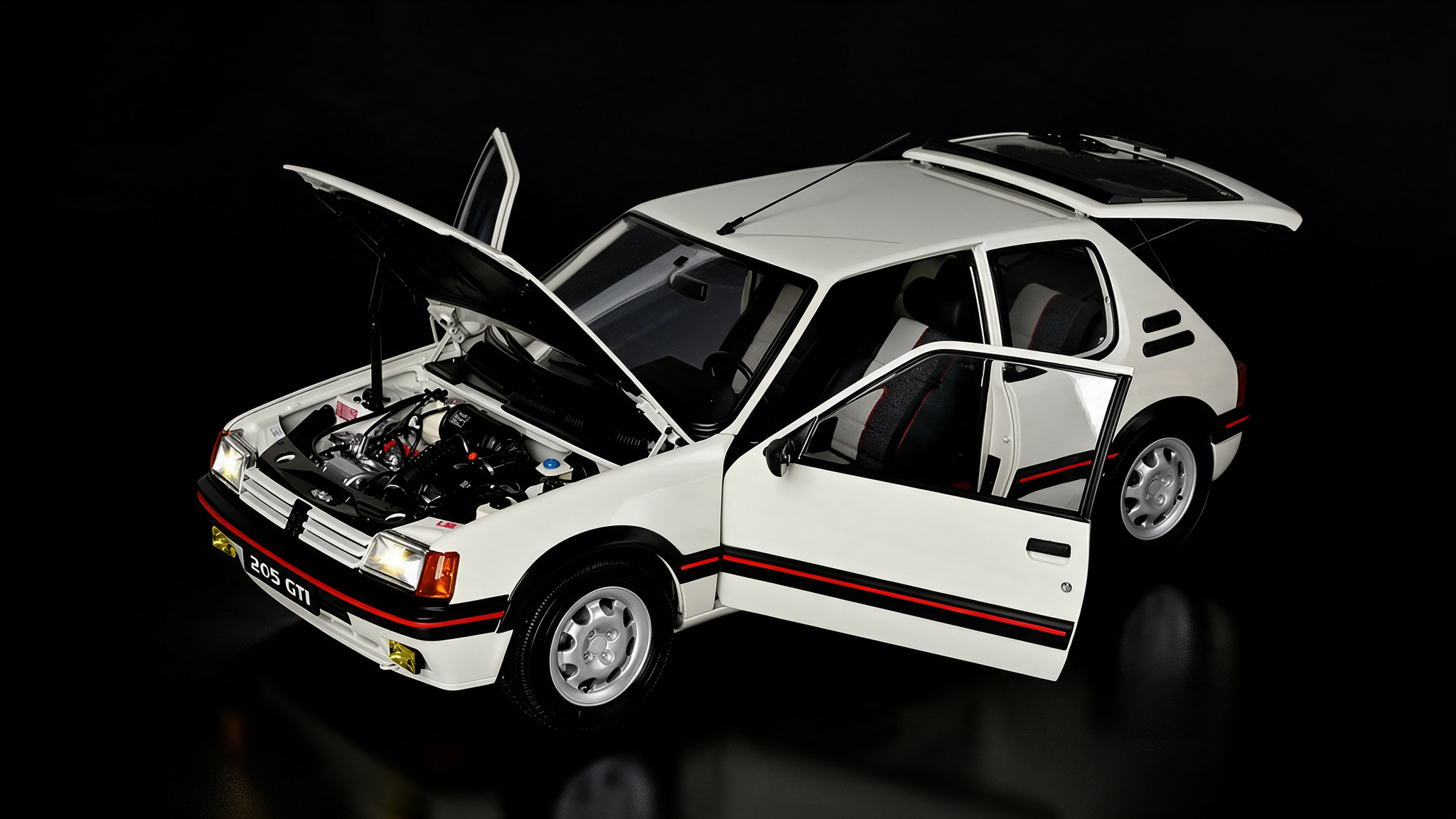 IXO Peugeot 205 GTI Weiss Bausatz 1:8