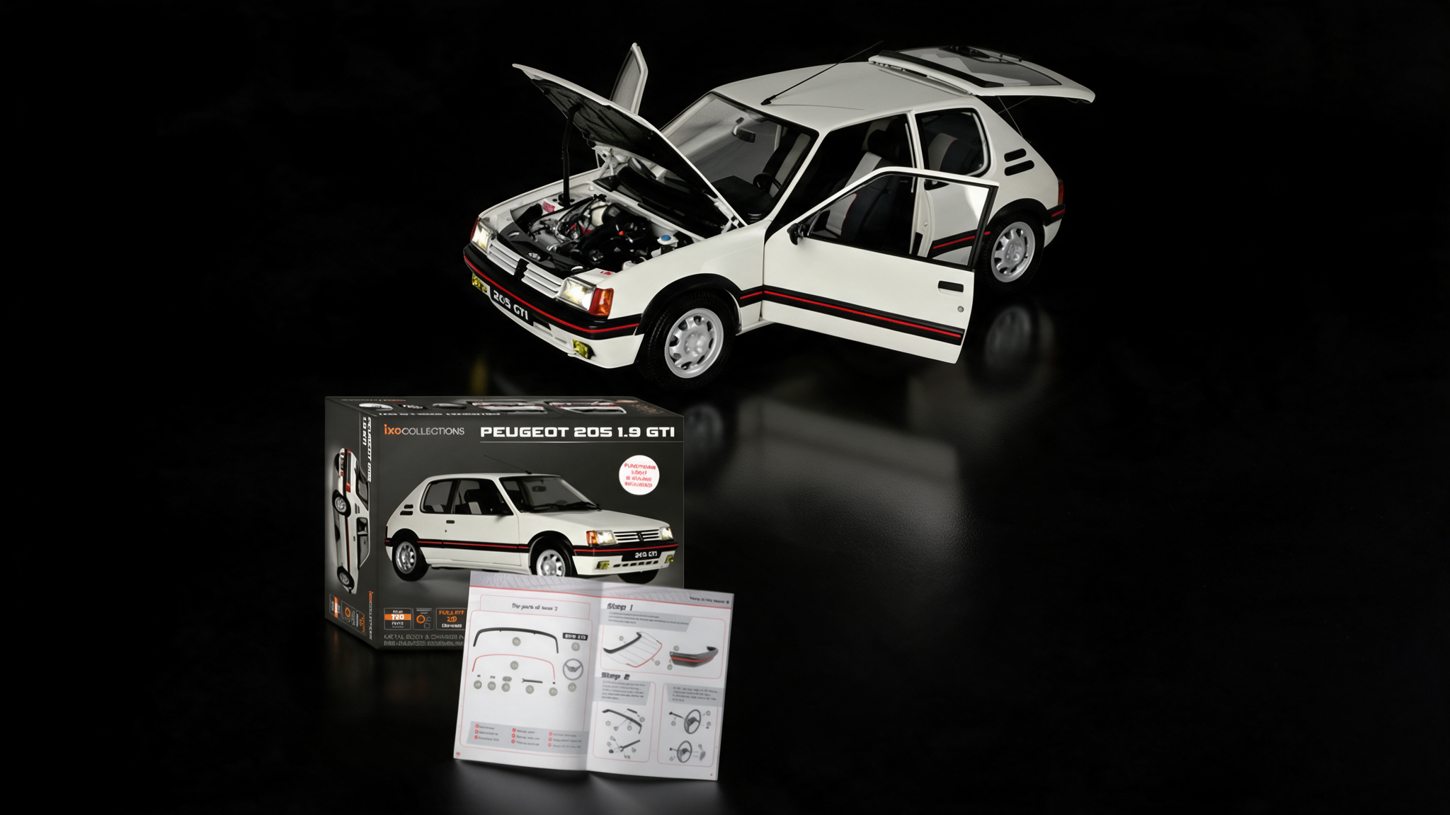 IXO Peugeot 205 GTI Weiss Bausatz 1:8 – Bild 4
